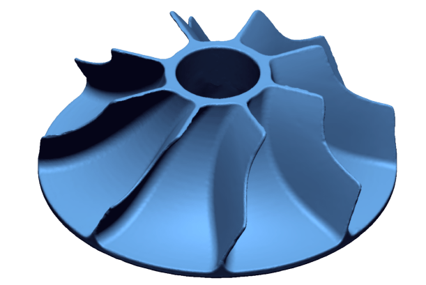 Skanowanie 3D turbiny turbosprężarki